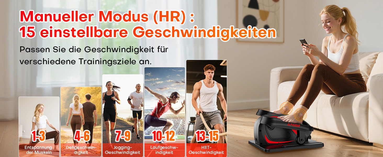 Еліптичний тренажер під стіл для дому, 2 в 1 електричний з 15 швидкостями та 3 автоматичними режимами, тренажер для ніг для літніх людей з пультом дистанційного керування, тихий та портативний (рожевий, 15 швидкостей + 3 автоматичні режими)