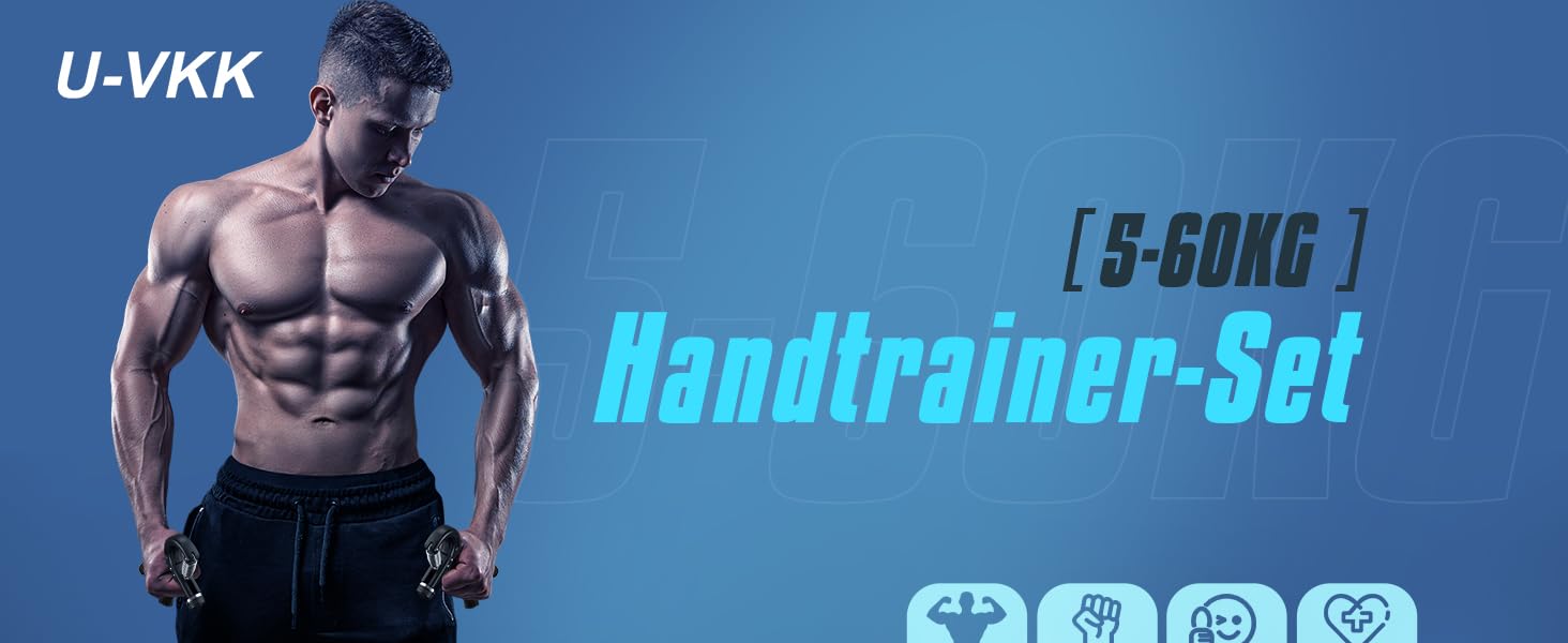Набір для тренування зап'ястя 2 шт. (5-60 кг), тренажер для рук та зап'ястя, Grip, антиковзкий, для спортсменів та відновлення, FC0101 (Світло-сірий)