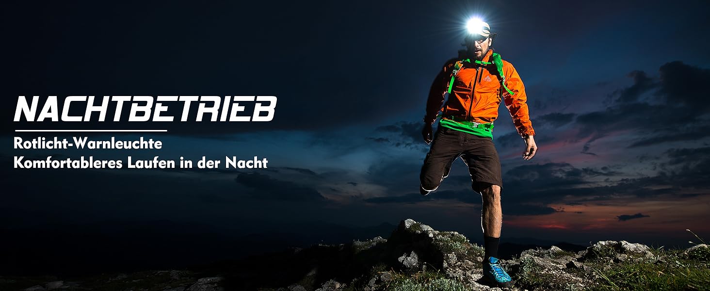 Кепка-ліхтар MLIAIMCE 18000 люмен, 8 режимів, червоне світло, водонепроникна IPX4, для кемпінгу, риболовлі, активного відпочинку, роботи та походів