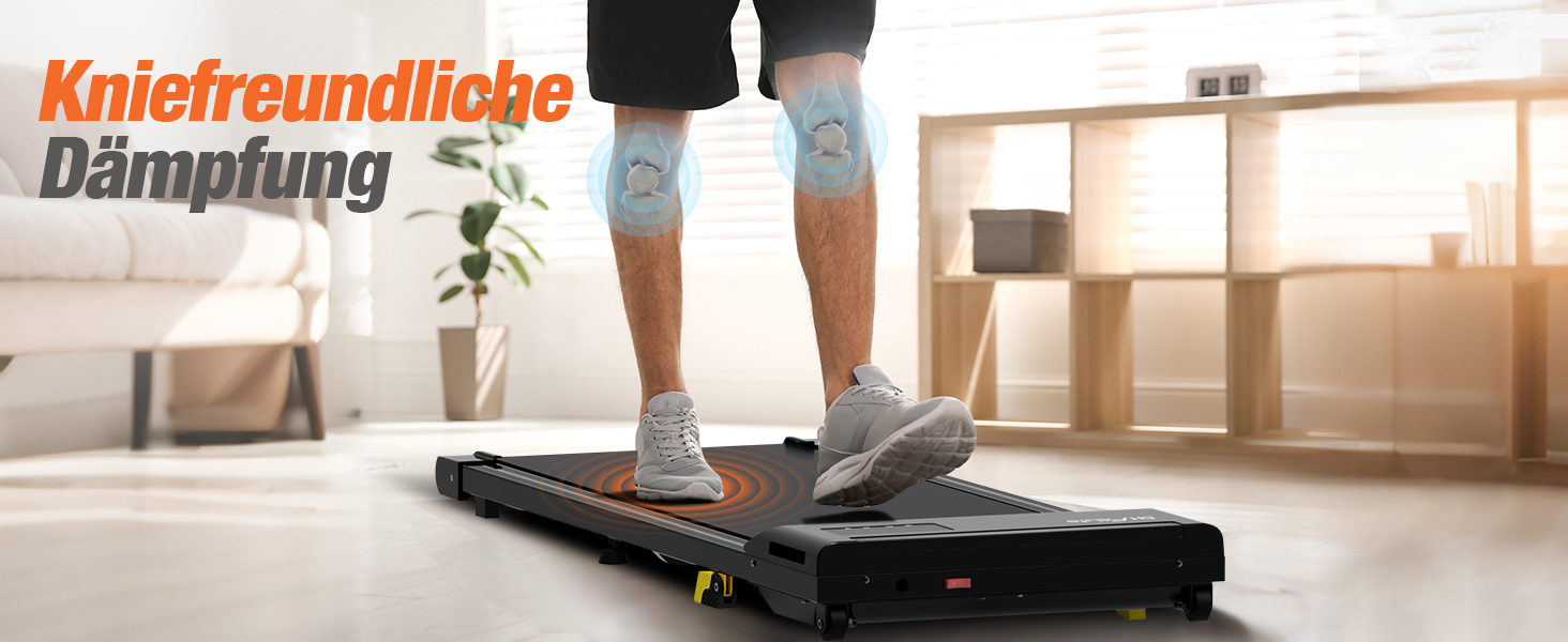 DH FitLife 2026 Walking Pad: Безшумне ходункове тренажерне обладнання з регулюванням нахилу до 6% | Для дому та офісу | З керуванням через APP | TÜV geprüft