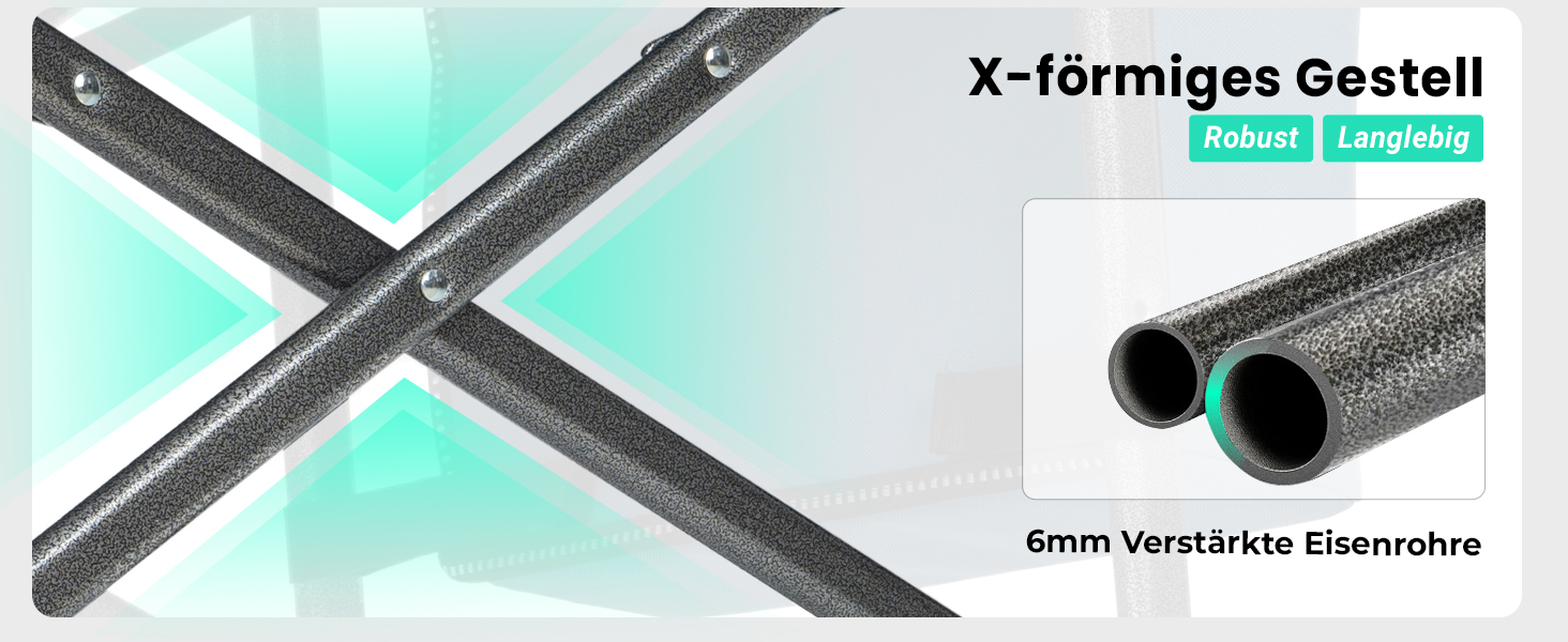 Стілець для кемпінгу OVERMONT: складаний, з підспівачем та сумкою-холодильником. Макс. навантаження 180 кг (2 шт., чорний)