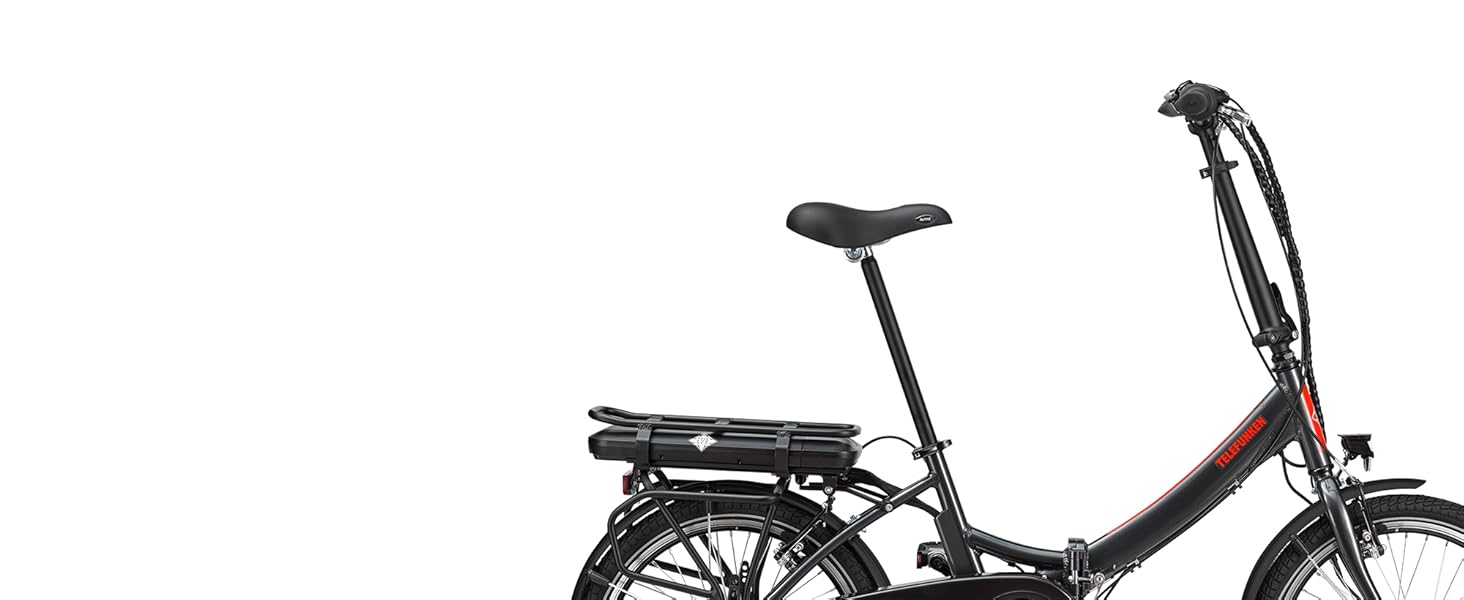 Велосипед складаний TELEFUNKEN E-Bike, Shimano, 250 Вт, 36 В, LED, 20