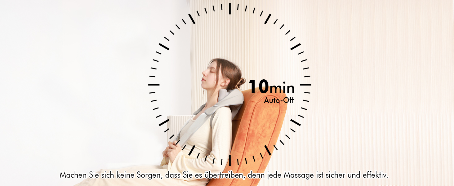 Масажер для шиї та спини з підігрівом, Shiatsu масажер для шиї, спини, плечей, талії та ніг, для розслаблення м'язів, сірий (ідеальний подарунок)