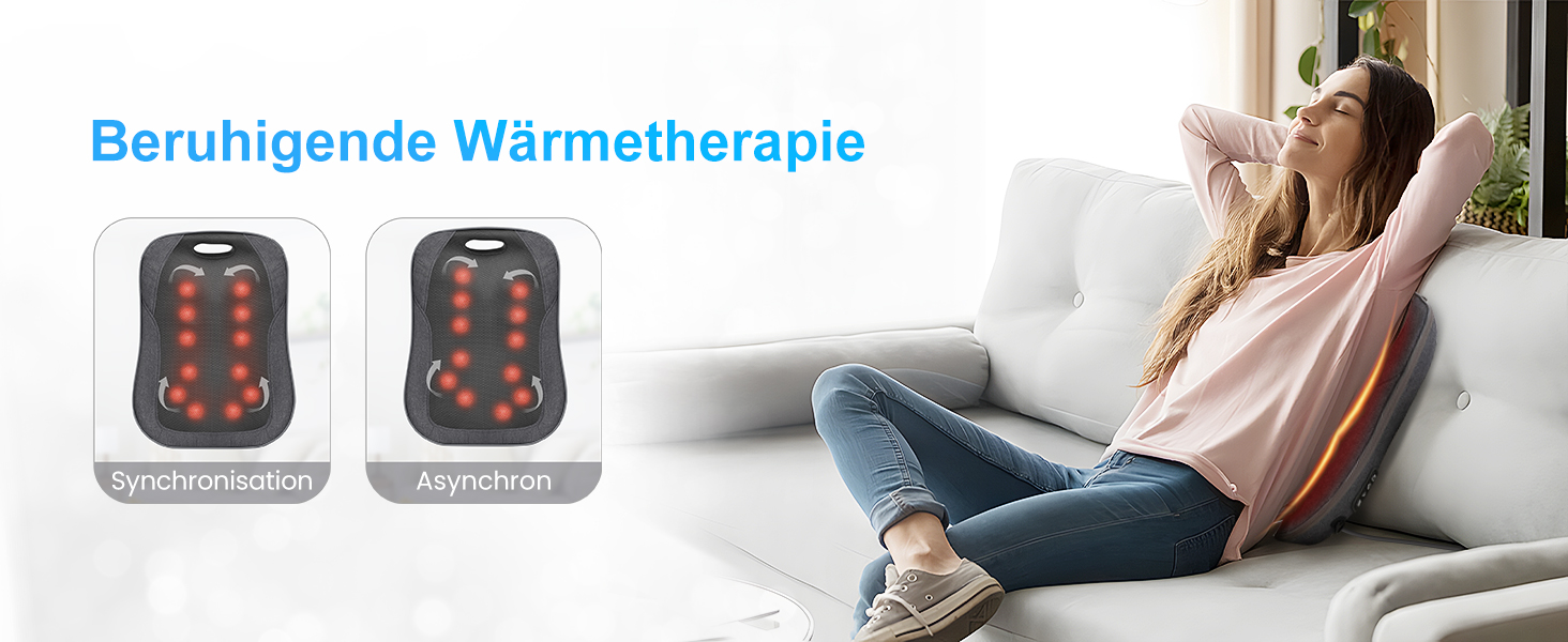 Масажна подушка COMFIER Shiatsu з підігрівом, портативний масажер для спини, стільця, офісу, подарунок для жінок і чоловіків, темно-сіра