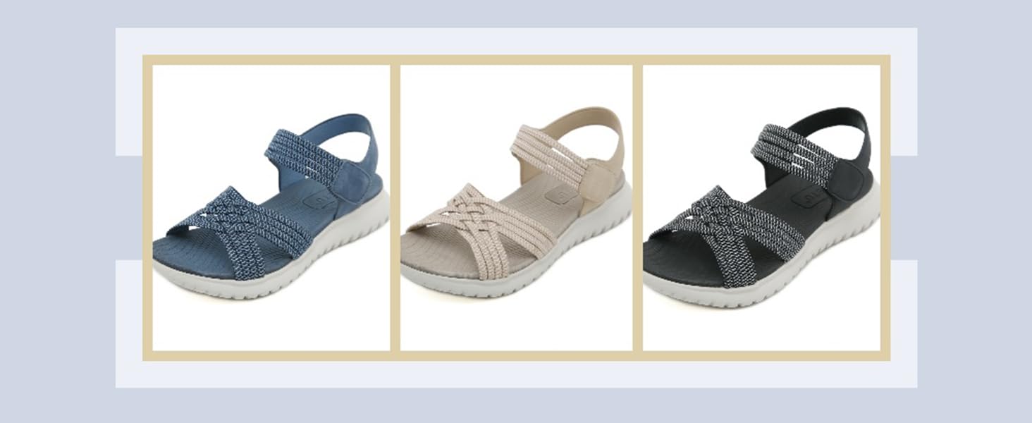 Жіночі сандалії літні для ходьби, відпочинку, спорту та пляжу. Платформа, антиковзаюча підошва, розміри 35-42 EU, колір бежевий. Стиль A