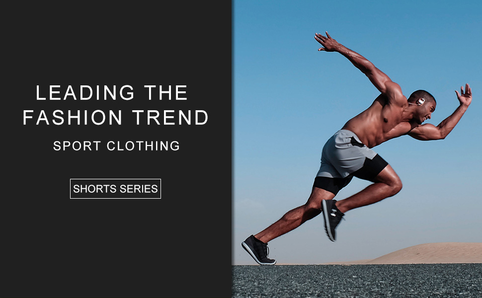 Шорти спортивні чоловічі для бігу 2 в 1, сірі. Короткі спортивні шорти для фітнесу та тренувань з вбудованою кишенею