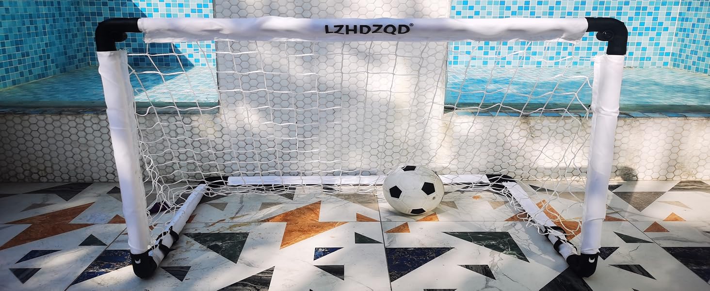 Дитячі складані ворота для футболу 60x45/90x60/115x80 см - ідеальний подарунок для гри в саду, в приміщенні або на вулиці. Білі ворота + м'яч для футболу