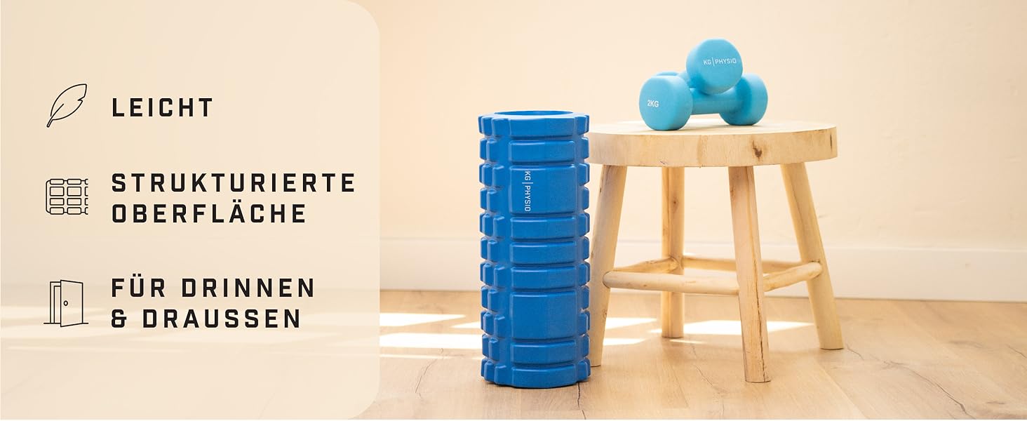 Ролик KG PHYSIO Fascia & Foam Roller 3 зони, спина, хребет, чорний