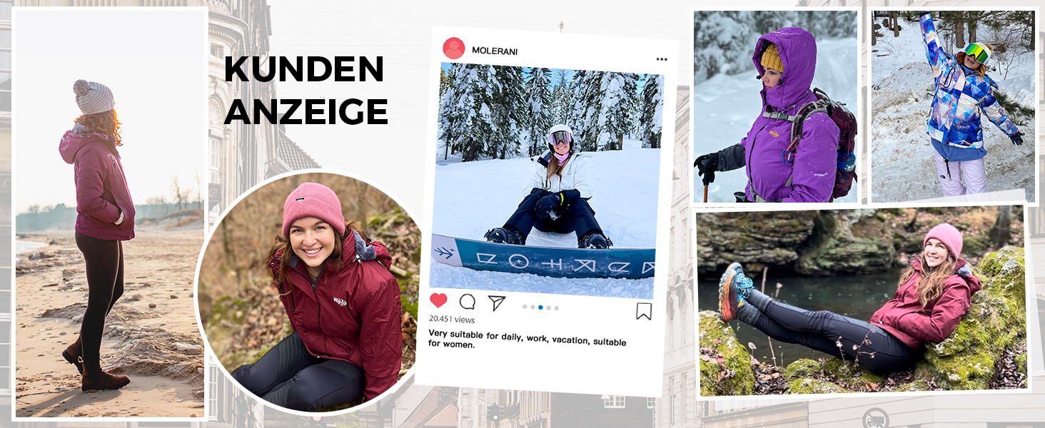 Жіноча гірськолижна куртка Wantdo, тепла флісова куртка, водонепроникна, дихаюча, з капюшоном, вітрозахисна, темно-бірюзова, розмір L