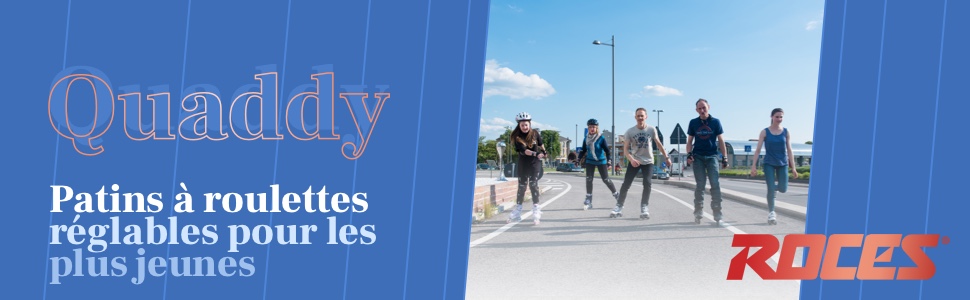 Роликові ковзани Roces Kinder Quaddy для хлопчиків, регульовані розміри 30-33, чорно-синій