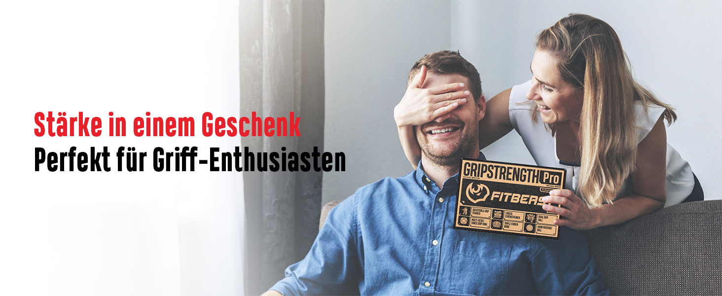 FitBeast Тренажер для рук та зап'ястя – набір 6 шт. з регульованим опором, тренажер сили хвата, тренажер пальців та масажні м'ячі для терапії рук, силових вправ та відновлення