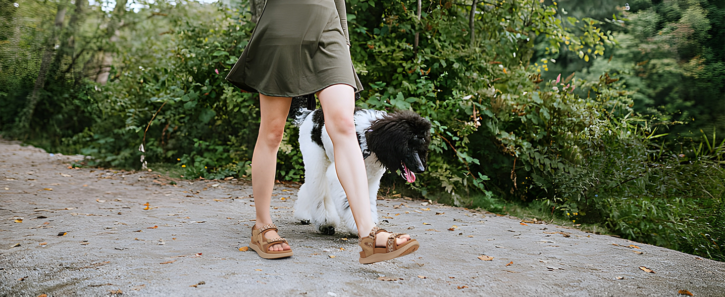 Жіночі трекінгові сандалії KuaiLu: зручні, ортопедичні, для туризму та відпочинку на природі. Легкі, з регульованою застібкою-липучкою, для літа, підходить при фасціїтісу. Колір: бежевий, розмір 39 EU.