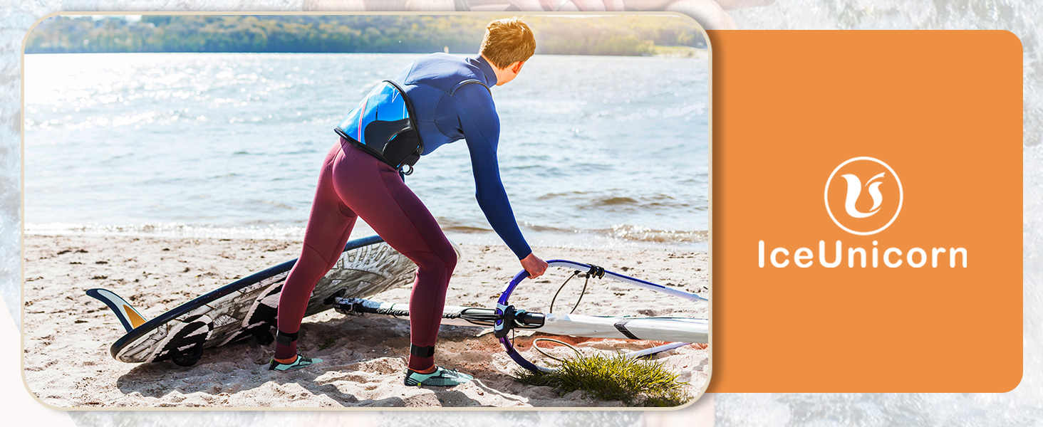 Шкарпетки для плавання IceUnicorn: аквашузи для жінок та чоловіків, швидко сохнуть, для серфінгу, 43 EU, білі та помаранчеві