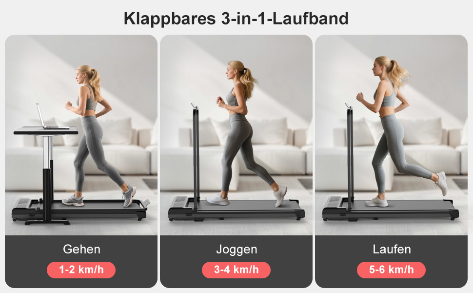 Електричний біговий міні-тренажер Laufpad для дому з пультом керування, компактний та легкий, ShabanJesy