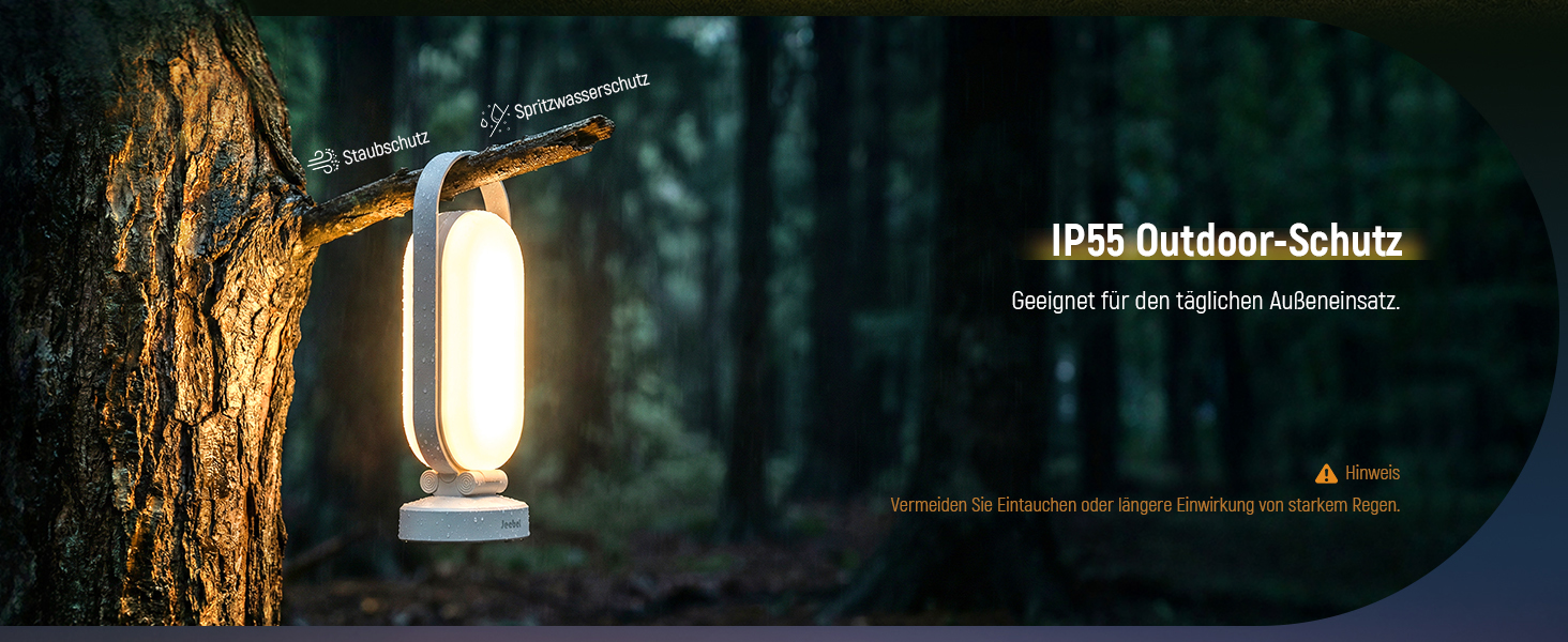 Ліхтар кемпінговий Jeebel Solar LED з Power Bank 5000mAh, 4 режими, диммер, IP55, для походу, намету, аварійного освітлення (Чорний)