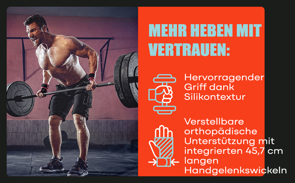Ваги рукавички Ava з підтримкою зап'ястя – тренувальні рукавички для тренувань, підтягувань, калістеніки та фітнесу – для чоловіків та жінок (Рожеві, M)