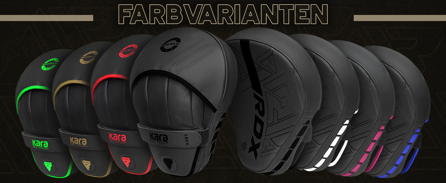 Боксерські рукавиці RDX Maya Hide, чорні та рожеві: для боксу, кікбоксингу, муай-тай, карате, тхеквондо. Рукавиці для тренувань, ударні подушки