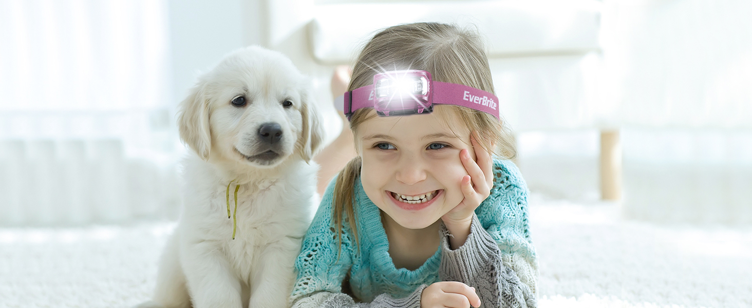 LED налобний ліхтар EverBrite 2 шт. Рожевий з червоним та зеленим світлом, 5 режимів, для кемпінгу та відпочинку на природі