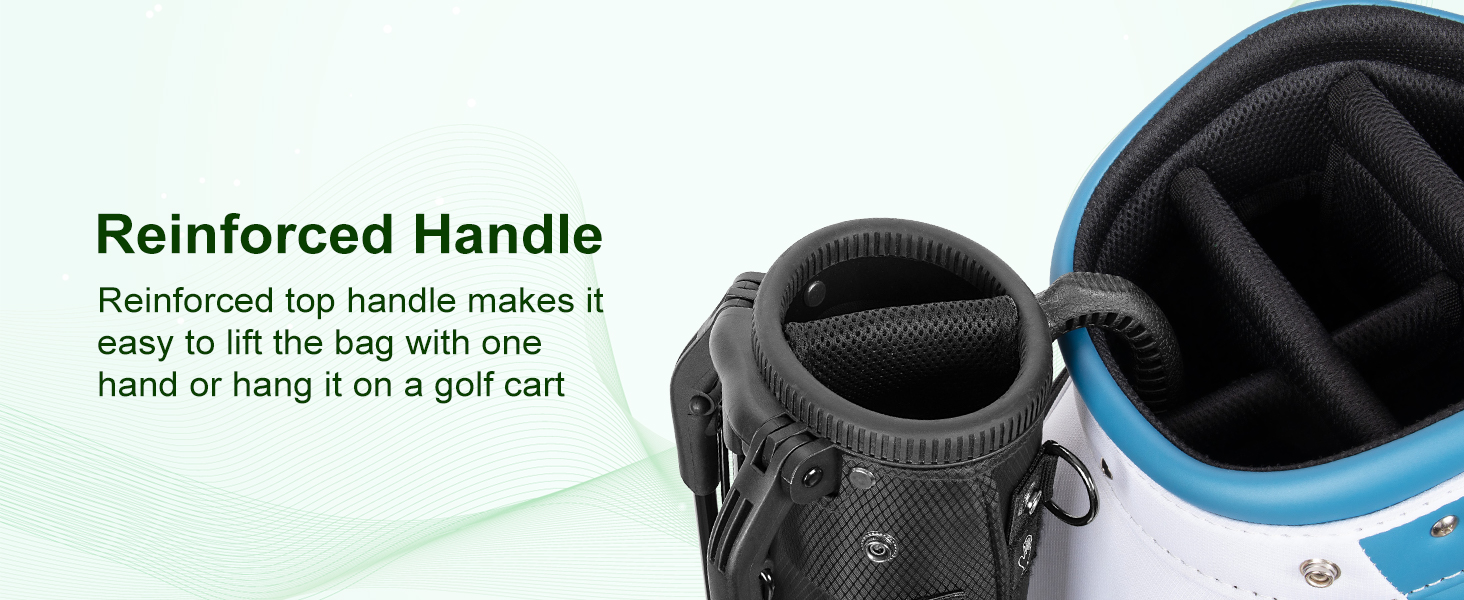 Чохол для гольф-клубів на 7 місць, компактний дизайн, легкий, з ергономічним ременем (Чорний)