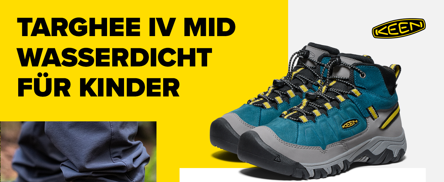 KEEN Targhee 4 Mid - водонепроникні трекінгові черевики для дітей, EU 35, Bison Brindle