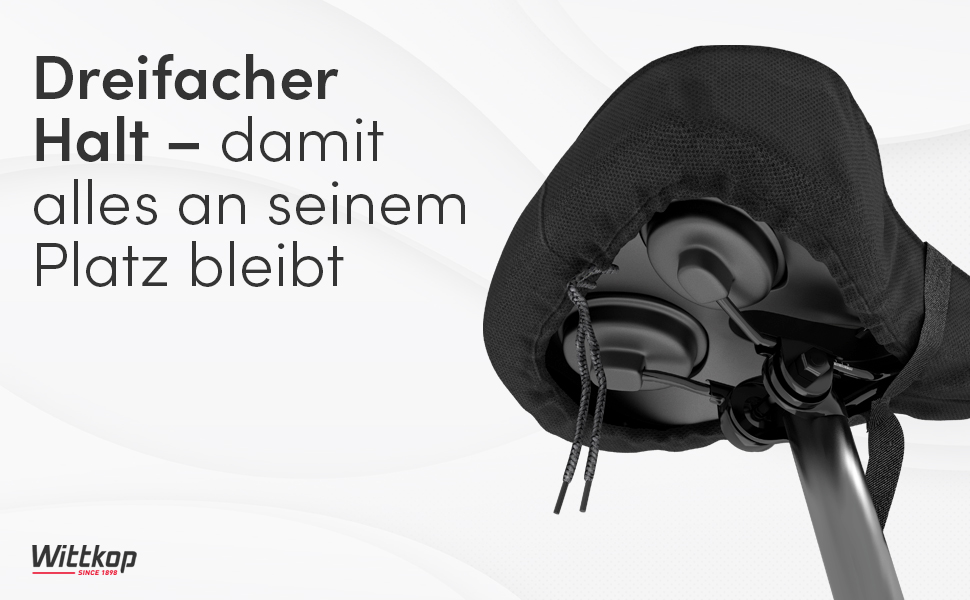 Подушка на сидіння велосипеда WITTKOP з гелевою подушкою та піною з пам'яті I Ергономічний велосипедний чохол для жінок та чоловіків з 3-зонною системою I Зручний велосипедний сидіння для Peloton та велосипедного сидіння (CITY)