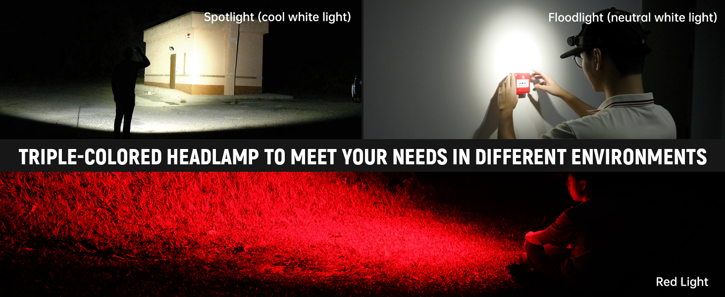 Wurkkos HD50 LED налобний ліхтар 4000 люмен, USB-C, 9 режимів, водонепроникний IPX8, для бігу, кемпінгу