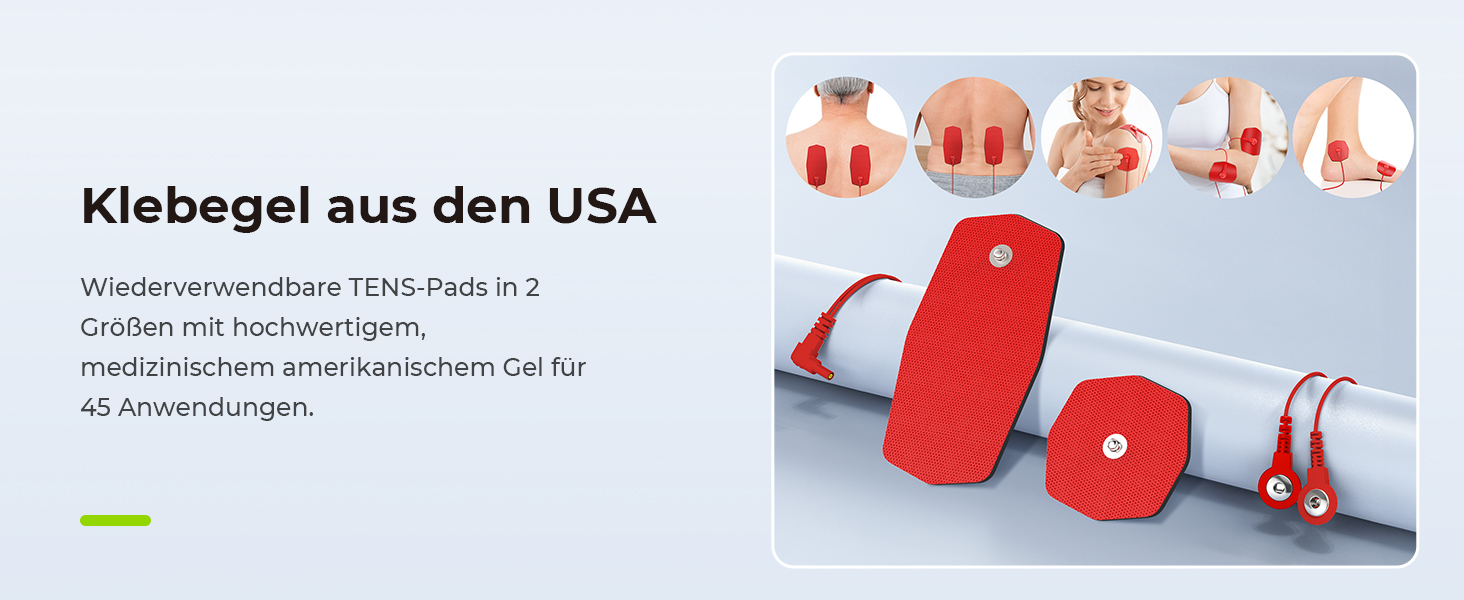 AUVON TENS пристрій для зняття болю: реінотерапія з 24 програмами, 2 канали, 12 електродів, EVA-сумка