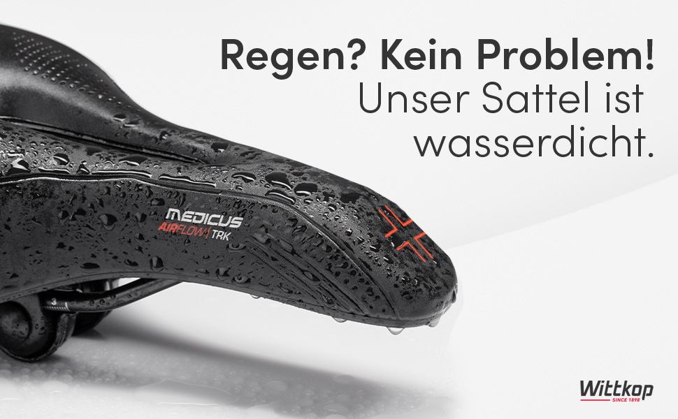 Велосипедне сідло WITTKOP з інноваційною системою 5 зон Medicus та ортопедичною піною Memory Foam. Зручне сідло для жінок та чоловіків. MTB, Trekking, City Trekking сідло