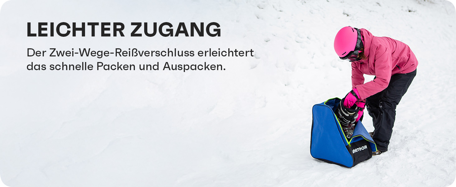 Чохол для лижних черевиків Meteor 42x42x30 см - рюкзак для лиж, черевиків, шолома та аксесуарів. Міцний, водостійкий, з поліестеру 600D, з ручками, для зберігання лижного спорядження. Зелений / Чорний