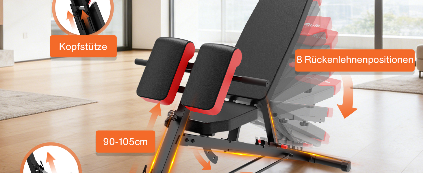 DH FitLife 2026 Преміум Тренажерний комплекс 6-в-1: регульована лава для жиму, гіперекстензія, тренажер для дому та фітнесу