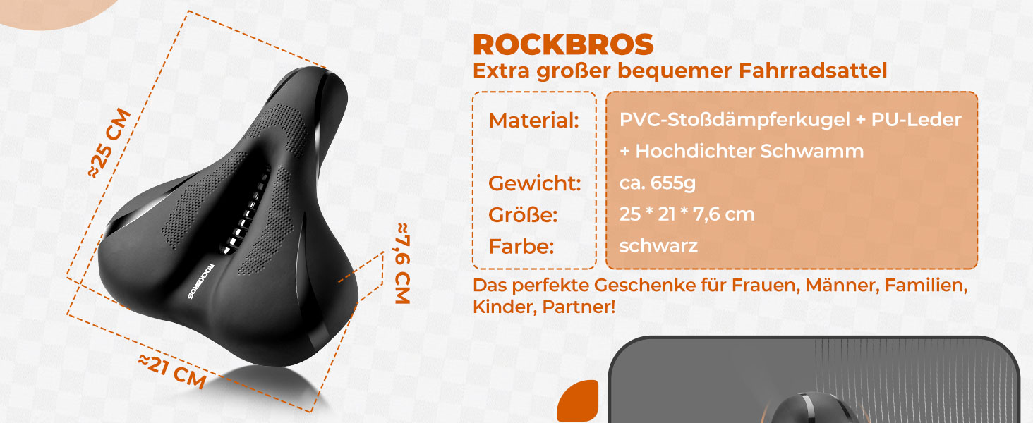 Велосидіння ROCKBROS для жінок та чоловіків: ергономічне, дихаюче, з амортизацією для MTB, міського та трекінгового велосипеда