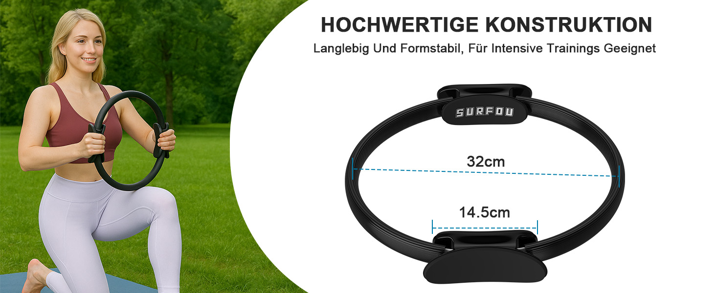 Кільце Pilates SURFOU 32 см: для йоги, фітнесу, тренування стегон та всього тіла