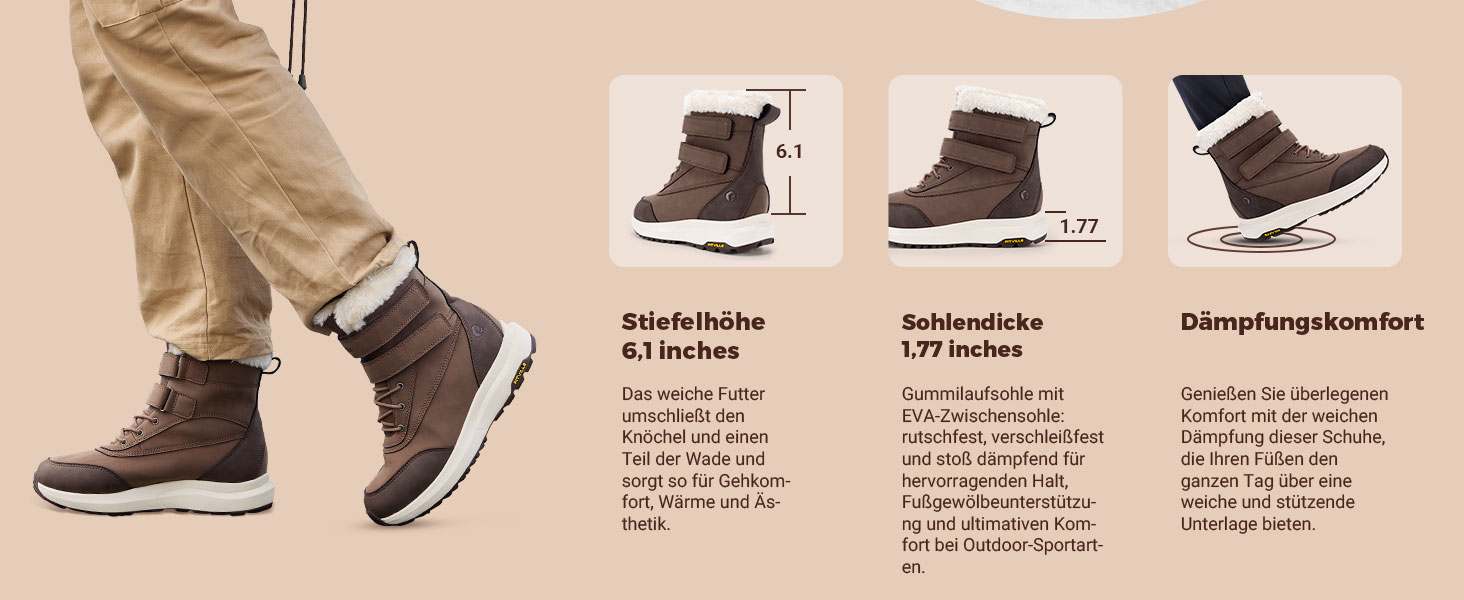 Черевики зимові чоловічі FitVille широкі, теплі, водонепроникні, з коротким гомілкою, чорні (46 EU)