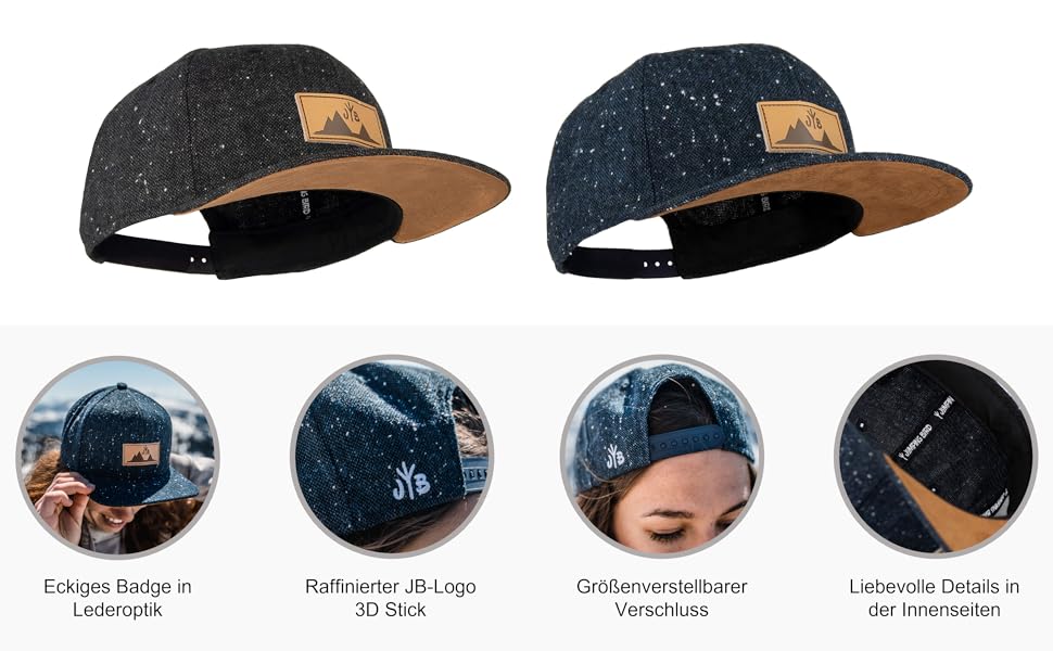 Унісекс кепка-снепбек Jumping Bird темно-сіра, вовняна бейсболка з регульованим розміром для активного відпочинку