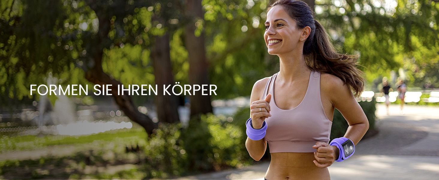 Набір манжетів для зап'ястя Sportneer (2 шт.) з петлями для великого пальця. Фітнес-ваги для рук, зап'ясть. Підходять для тренувань, бігу, фітнесу. Колір: фіолетовий