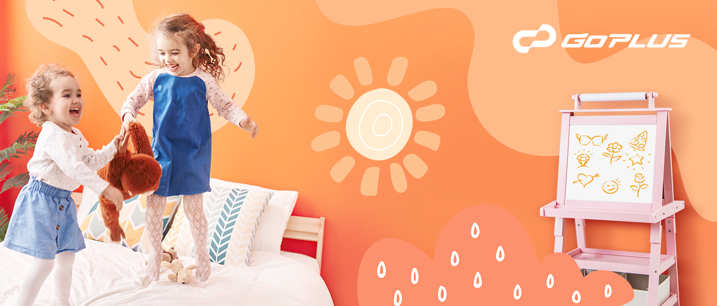 Дитячий трюковий самокат GOPLUS Roller Kinder 10 років, 3-ступенева регулювання висоти, легкий алюмінієвий, складний, з LED-колесами, гальмом на задньому колесі, ременем та підставкою, до 100 кг (фіолетовий)