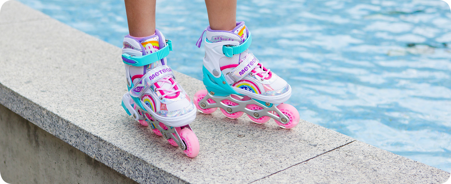 Дитячі ролики M Lunar з LED підсвіткою - регульовані, зручні, для перших спроб катання