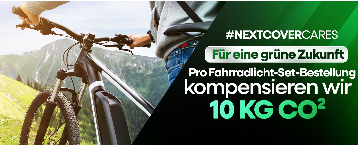 NEXTCOVER® Велосипедні ліхтарі: комплект з датчиком [LightSense], 11 годин роботи від акумулятора, USB-зарядка, водонепроникність, сертифіковано StVZO, LED-ліхтар спереду та задній, велосипедна підсвітка стандарт