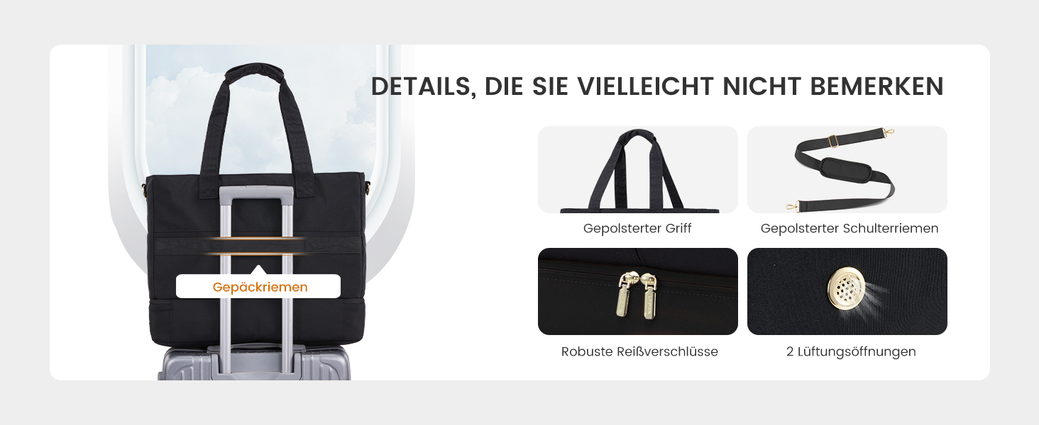 Сумка-мішок LOVEVOOK Weekender 45L для подорожей, спорт, клініки, пологового будинку. З відділенням для взуття та мокрих речей. Чорний+бежевий+коричневий.