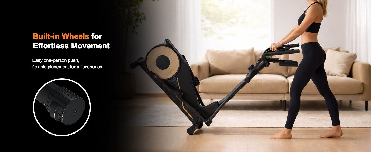 Еліптичний тренажер Aeriflo M100 для дому: маховик 8 кг, підтримка Kinomap, довжина кроку 42 см, пульсометр, магнітна система гальмування, до 150 кг