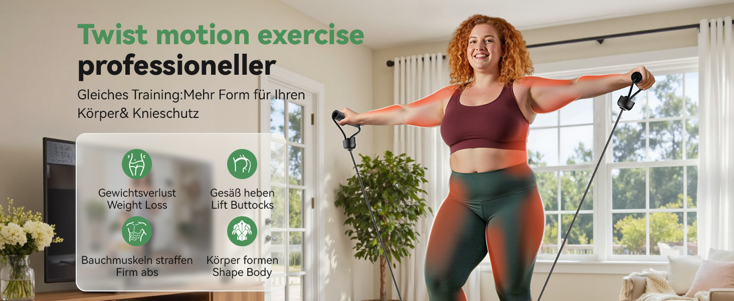 Сходи для фітнесу Sportsroyals для дому – степер з тросами для тренування ніг, рук та сідниць, фітнес для дому та офісу (02-Twist stepper)