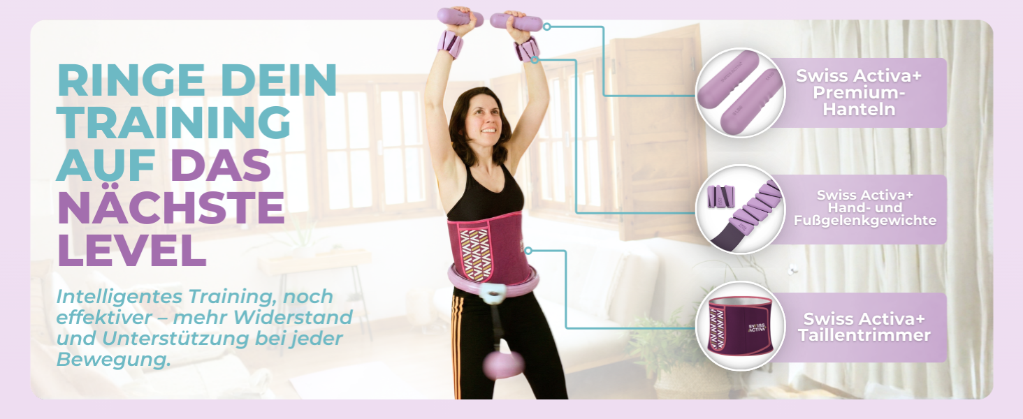 Розумний хулахуп Swiss Activa+ S2 XXL для схуднення та фітнесу дорослим