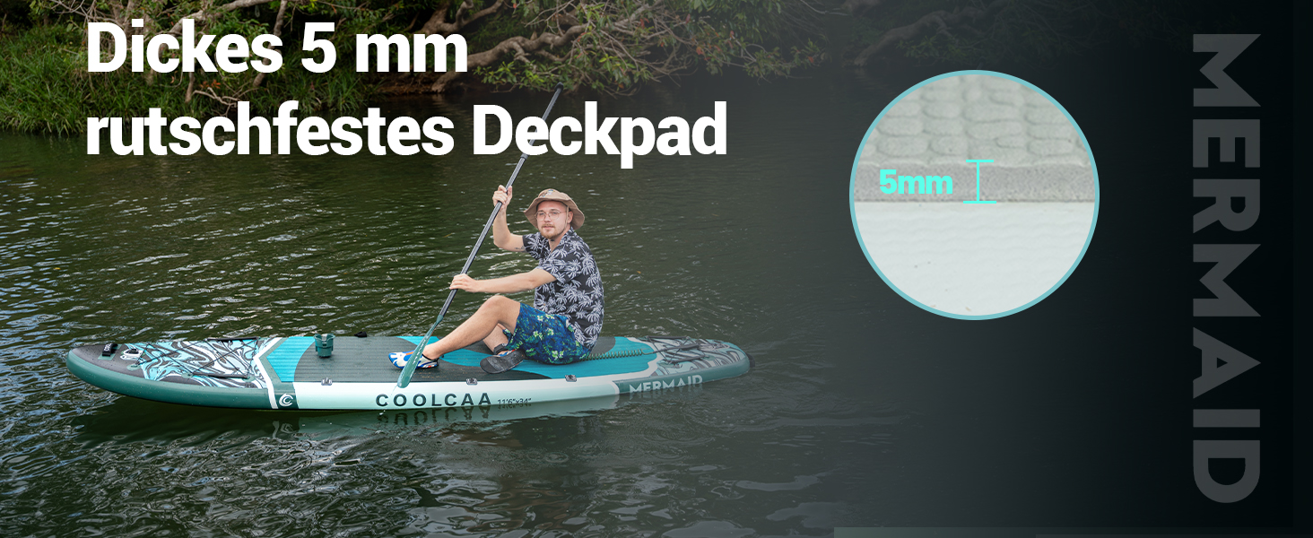 SUP дошка COOLCAA 355 см надувна, з веслом та аксесуарами, для дорослих до 222 кг