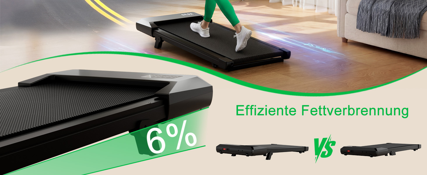 Бігова доріжка Lacuffy Walking Pad з нахилом та AI-тренуванням, керування через додаток, для дому та під стіл, макс. 136 кг, 90 см, чорна