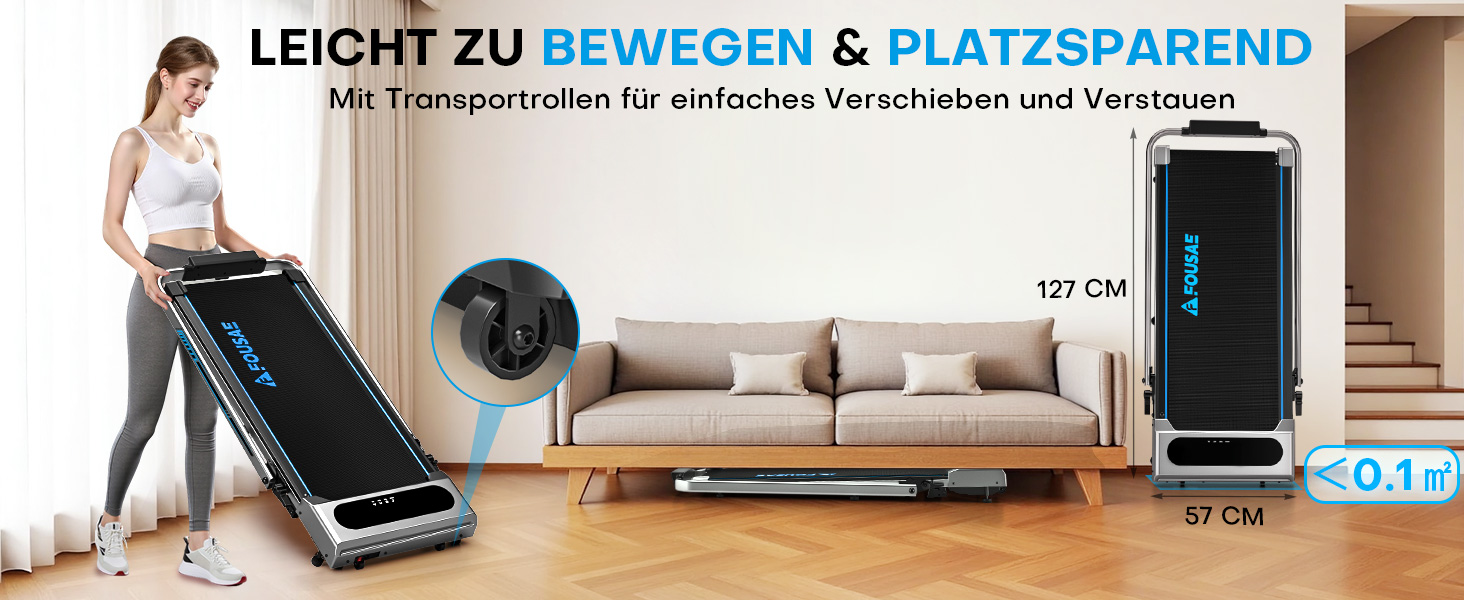 Біговий тренажер для дому 5-в-1, складаний, з регулюванням нахилу до 9%, потужність 2.75HP, LED-дисплей, сумісність з додатком, 12 програм, срібно-блакитний, 12 км/год