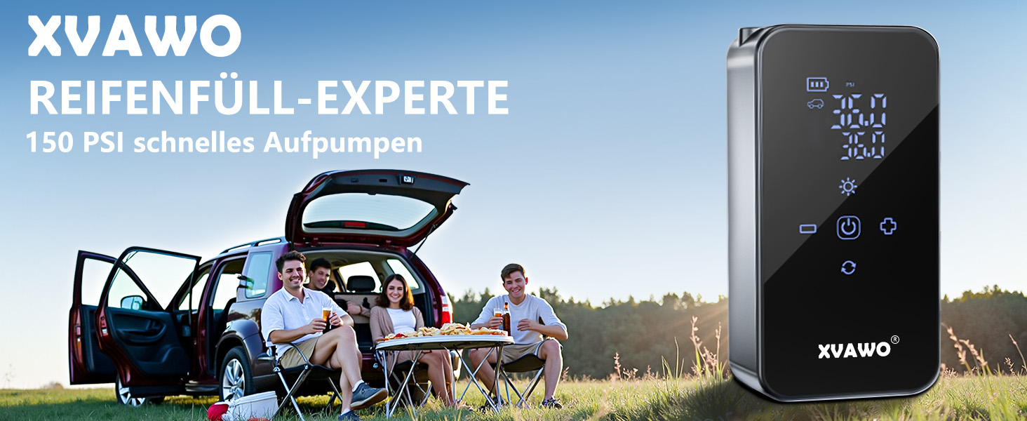 Електричний міні-компресор для накачування шин: насос для велосипеда, авто, мотоцикла, електровелосипеда та м'ячів з цифровим дисплеєм та акумулятором