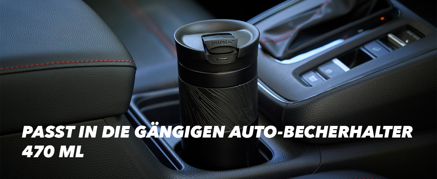 Термокружка Contigo Byron Snapseal 470 мл, нержавіюча сталь, Licorice - герметична, для кави, без BPA