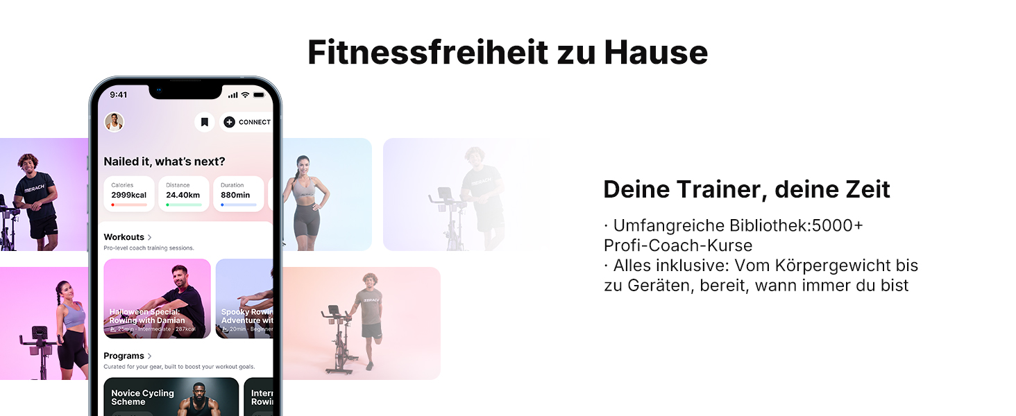 Велотренажер MERACH з магнітним опором, тихий, з амортизованим сидінням, LED-монітором та власним додатком для кардіотренувань вдома, помаранчевий