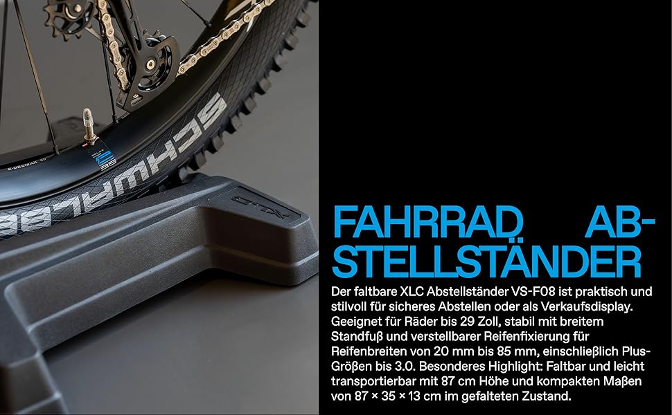Підставка для велосипедів XLC VS-F08, складна, чорна, для паркування