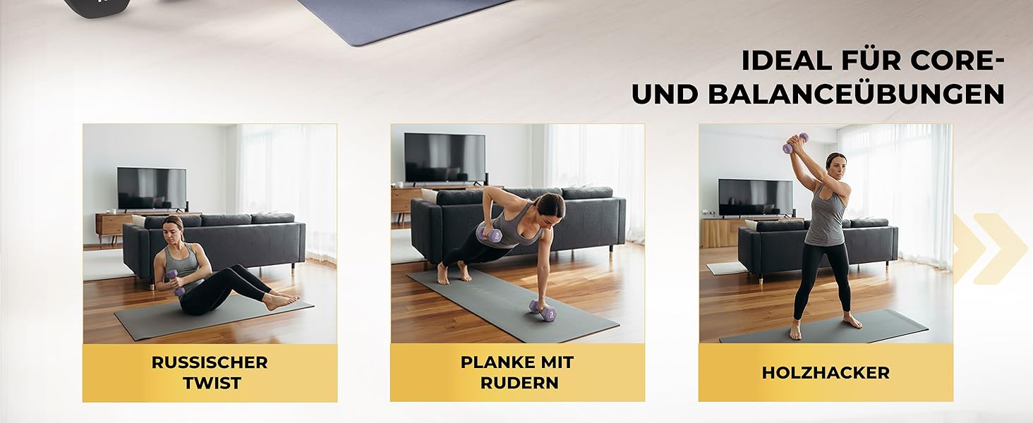Набір гантелей HQ Germany® 2x5 кг, рожевий, для фітнесу та Pilates, Home Gym, без запаху